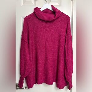 Double Zero Fuchsia Turtleneck Sweater